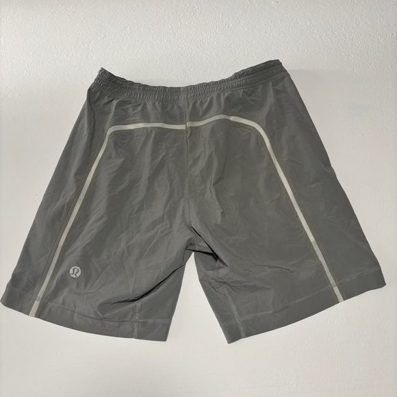 Lululemon Men's Compression Lined Athletic Gym Shorts Grey Performance - Picture 8 of 10